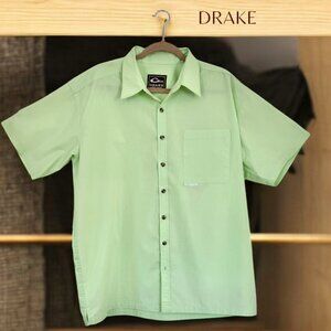 New Drake Clothing Supply Men's Button Down Lime Green Handcrafted Cotton Shirt